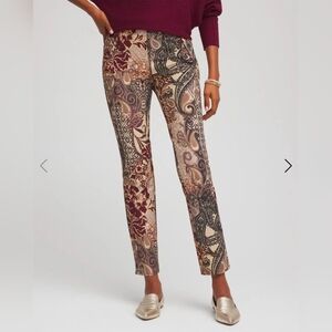 Chico's Artisan Patchwork Juliet Slim Ankle Pants, 1.5 (10)